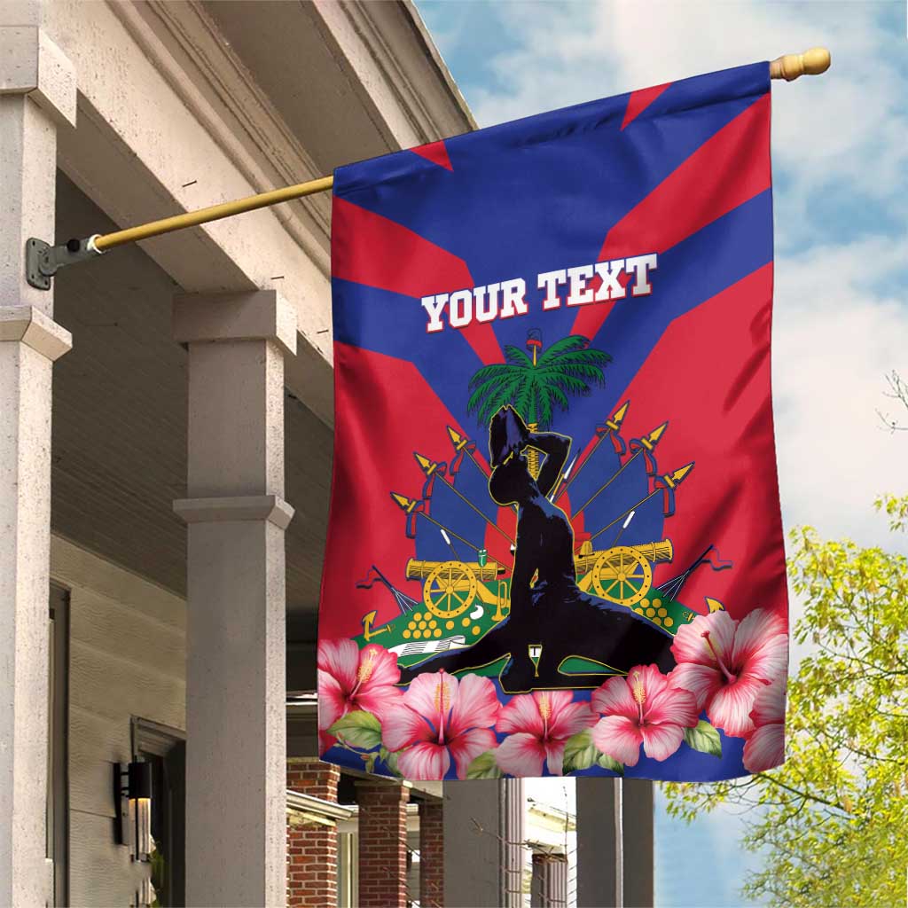 Personalised Happy Haiti Independence Day Garden Flag Neg Marron - African Pride
