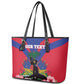 Personalised Happy Haiti Independence Day Leather Tote Bag Neg Marron - African Pride