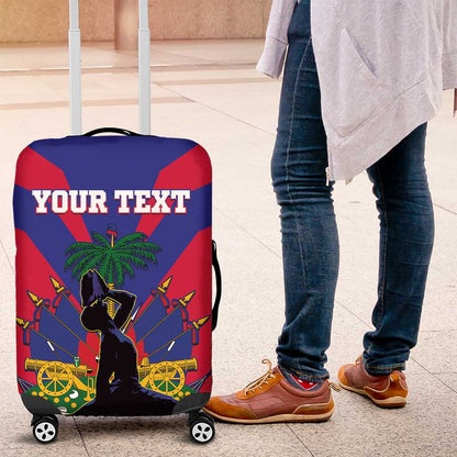 Personalised Happy Haiti Independence Day Luggage Cover Neg Marron - African Pride
