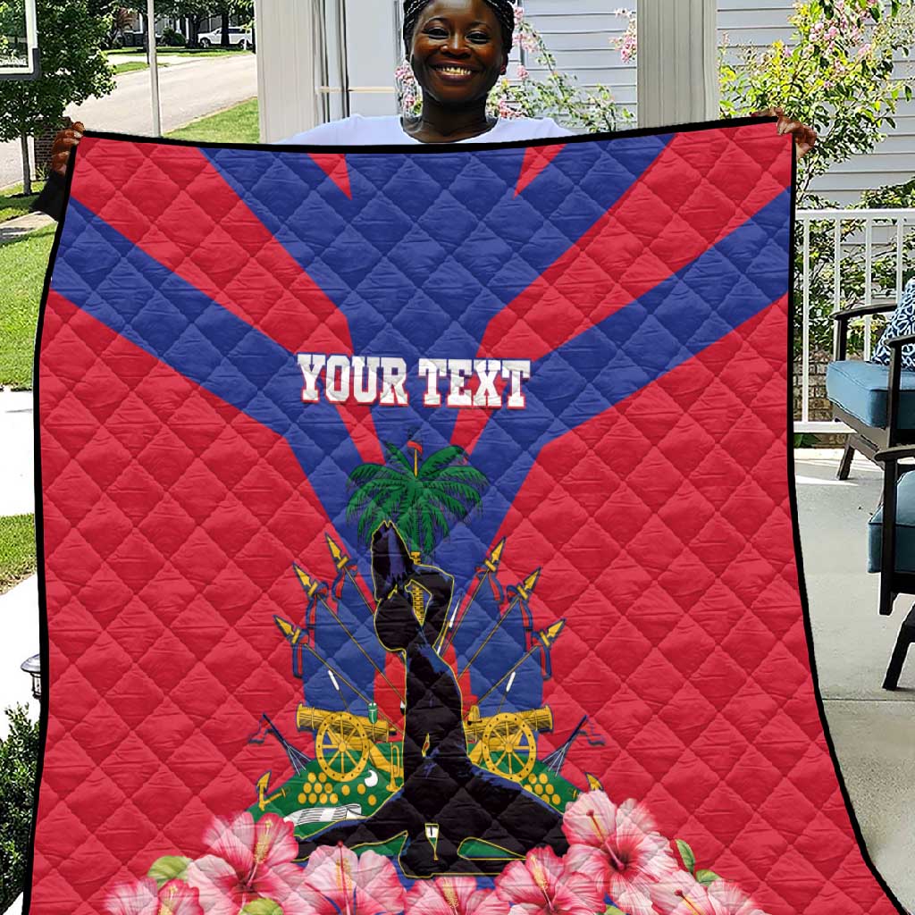 Personalised Happy Haiti Independence Day Quilt Neg Marron - African Pride