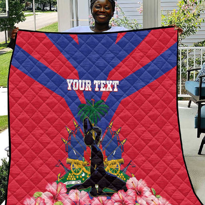Personalised Happy Haiti Independence Day Quilt Neg Marron - African Pride