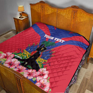 Personalised Happy Haiti Independence Day Quilt Neg Marron - African Pride