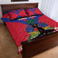 Personalised Happy Haiti Independence Day Quilt Bed Set Neg Marron - African Pride