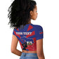 Personalised Happy Haiti Independence Day Raglan Cropped T shirt Neg Marron - African Pride