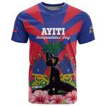 Personalised Happy Haiti Independence Day T shirt Neg Marron - African Pride