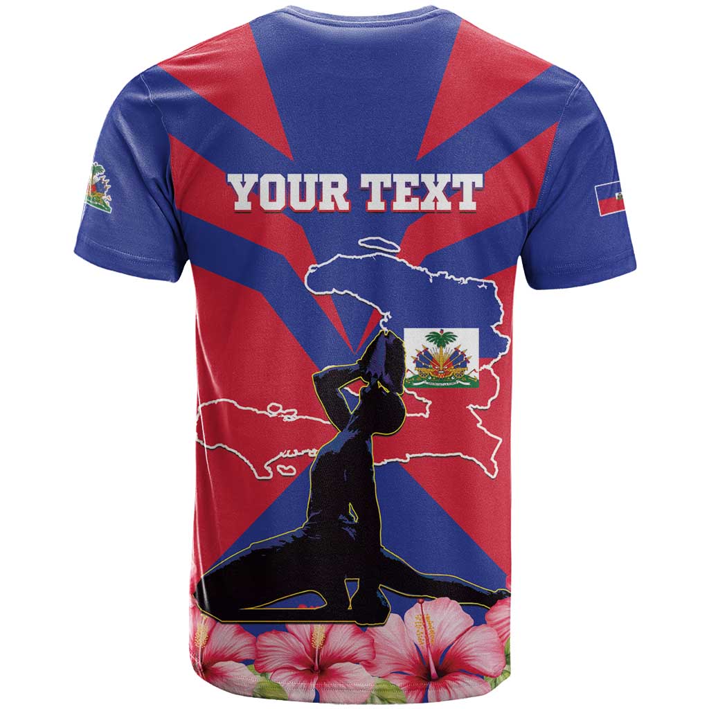 Personalised Happy Haiti Independence Day T shirt Neg Marron - African Pride