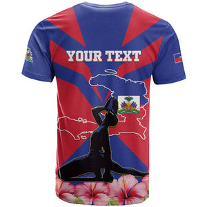 Personalised Happy Haiti Independence Day T shirt Neg Marron - African Pride