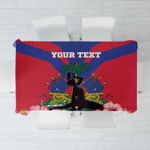 Personalised Happy Haiti Independence Day Tablecloth Neg Marron - African Pride