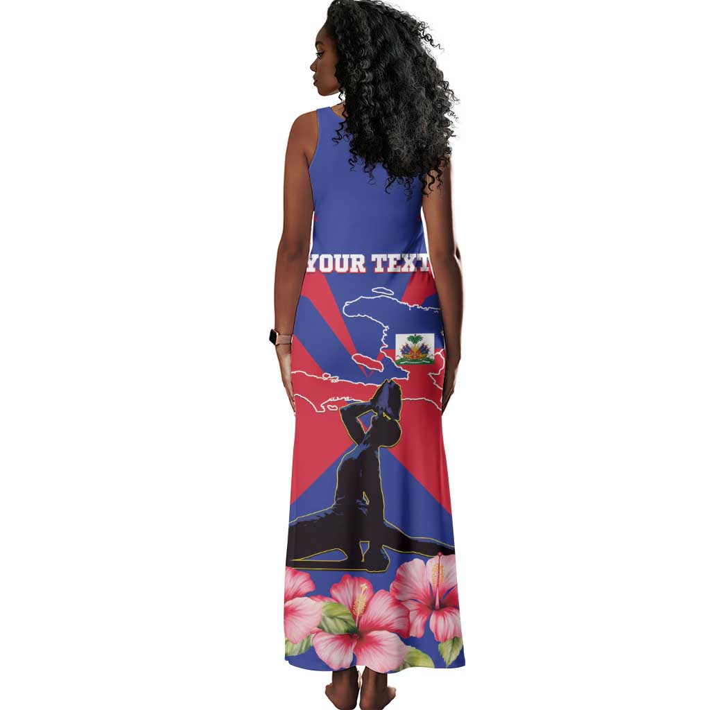Personalised Happy Haiti Independence Day Tank Maxi Dress Neg Marron - African Pride