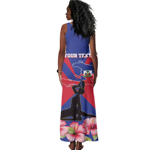 Personalised Happy Haiti Independence Day Tank Maxi Dress Neg Marron - African Pride