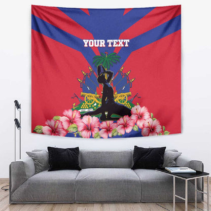 Personalised Happy Haiti Independence Day Tapestry Neg Marron - African Pride