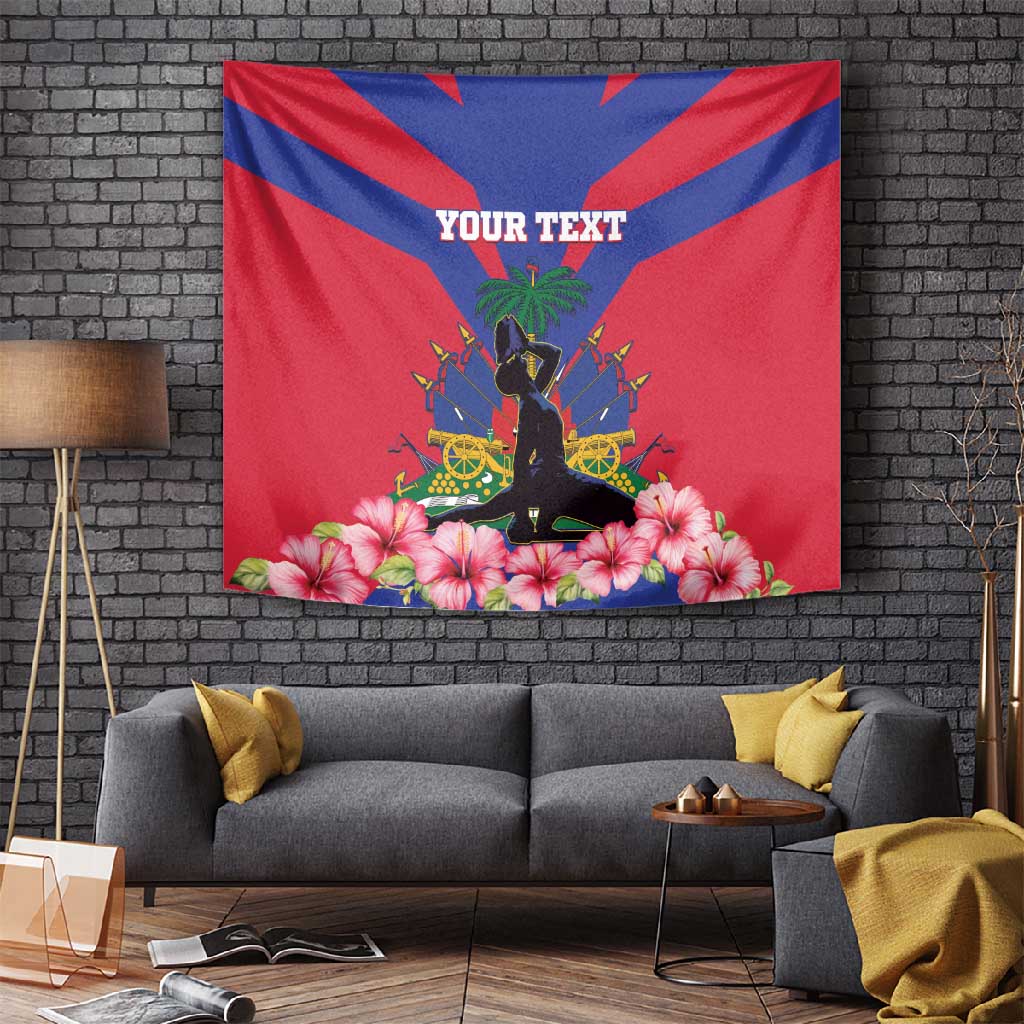 Personalised Happy Haiti Independence Day Tapestry Neg Marron - African Pride