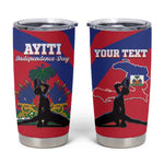 Personalised Happy Haiti Independence Day Tumbler Cup Neg Marron - African Pride