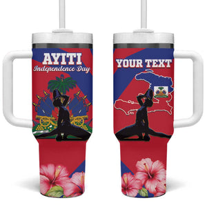 Personalised Happy Haiti Independence Day Tumbler With Handle Neg Marron - African Pride