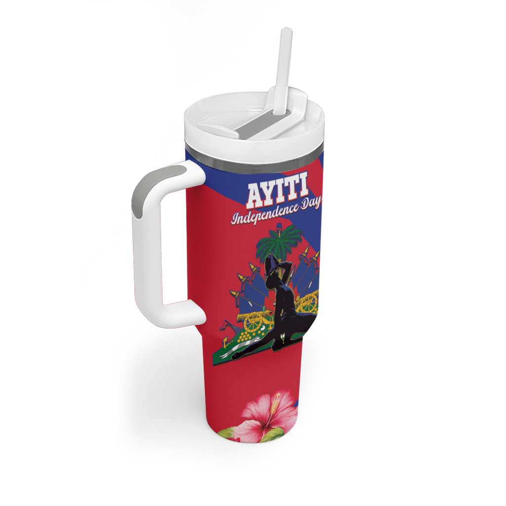 Personalised Happy Haiti Independence Day Tumbler With Handle Neg Marron - African Pride