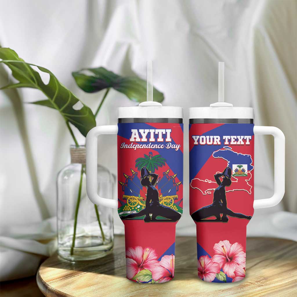 Personalised Happy Haiti Independence Day Tumbler With Handle Neg Marron - African Pride