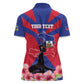Personalised Happy Haiti Independence Day Women Polo Shirt Neg Marron - African Pride