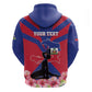 Personalised Happy Haiti Independence Day Zip Hoodie Neg Marron - African Pride