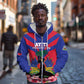 Personalised Happy Haiti Independence Day Zip Hoodie Neg Marron - African Pride