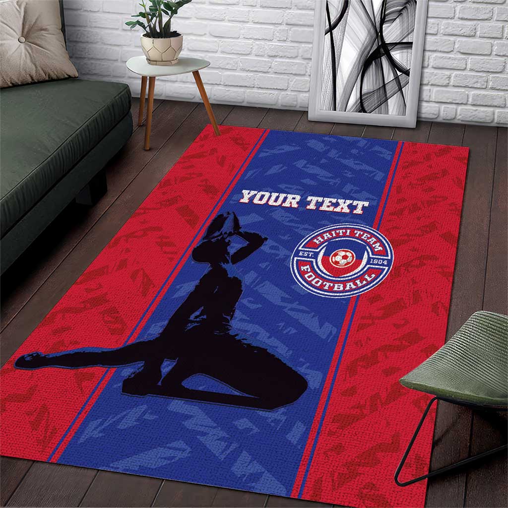 Custom Afro Haiti Football Area Rug Nou fe - Pou Ayiti - Pou Drapo a - Pou peyi a - African Pride