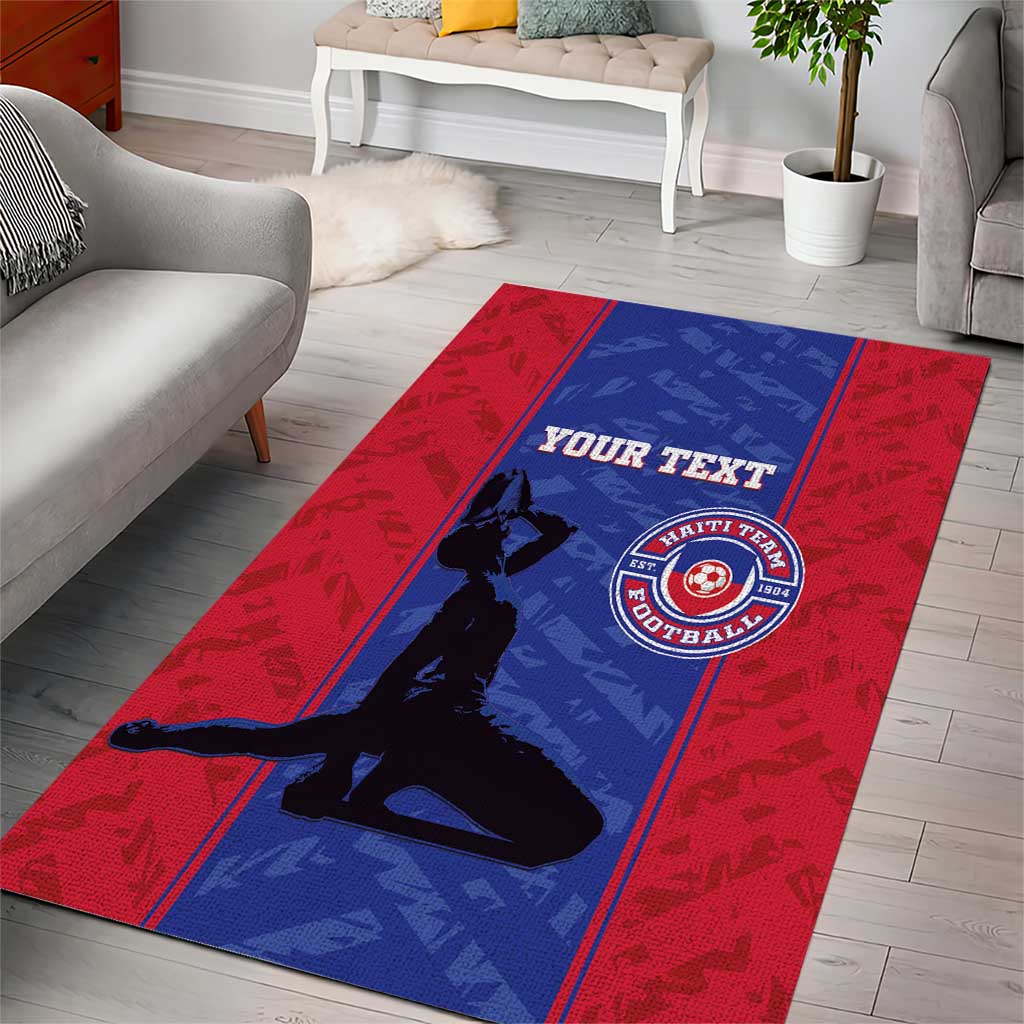 Custom Afro Haiti Football Area Rug Nou fe - Pou Ayiti - Pou Drapo a - Pou peyi a - African Pride
