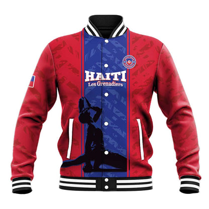 Custom Afro Haiti Football Baseball Jacket Nou fe - Pou Ayiti - Pou Drapo a - Pou peyi a - African Pride