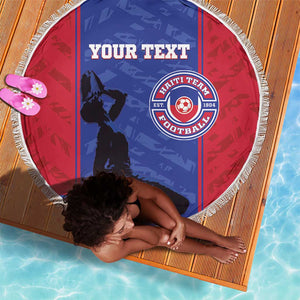 Custom Afro Haiti Football Beach Blanket Nou fe - Pou Ayiti - Pou Drapo a - Pou peyi a - African Pride