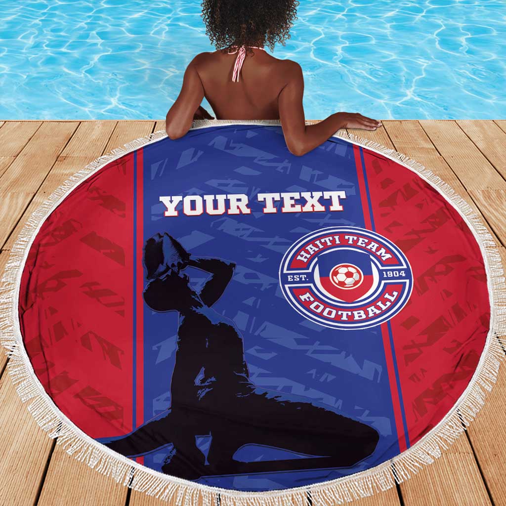 Custom Afro Haiti Football Beach Blanket Nou fe - Pou Ayiti - Pou Drapo a - Pou peyi a - African Pride