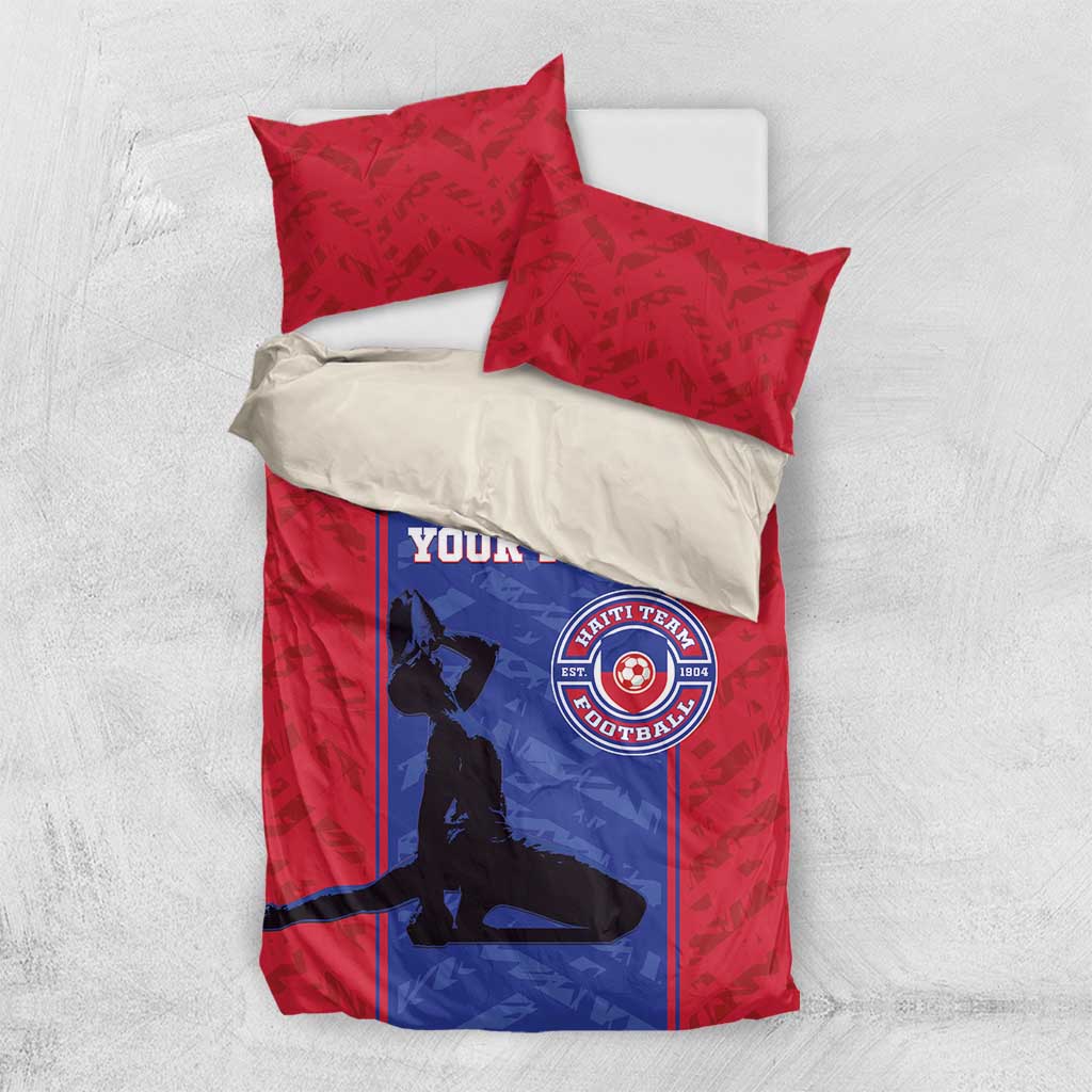 Custom Afro Haiti Football Bedding Set Nou fe - Pou Ayiti - Pou Drapo a - Pou peyi a - African Pride