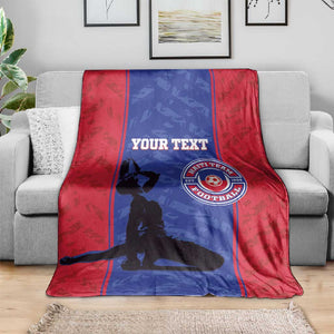 Custom Afro Haiti Football Blanket Nou fe - Pou Ayiti - Pou Drapo a - Pou peyi a - African Pride
