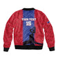 Custom Afro Haiti Football Bomber Jacket Nou fe - Pou Ayiti - Pou Drapo a - Pou peyi a - African Pride