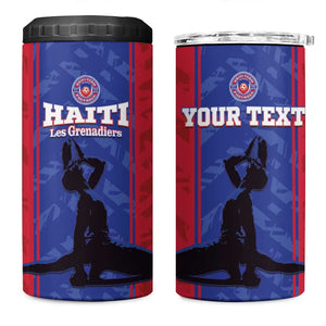 Custom Afro Haiti Football 4 in 1 Can Cooler Tumbler Nou fe - Pou Ayiti - Pou Drapo a - Pou peyi a - African Pride