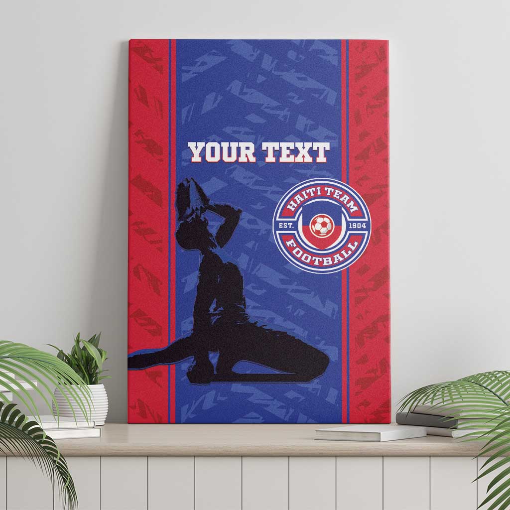 Custom Afro Haiti Football Canvas Wall Art Nou fe - Pou Ayiti - Pou Drapo a - Pou peyi a - African Pride