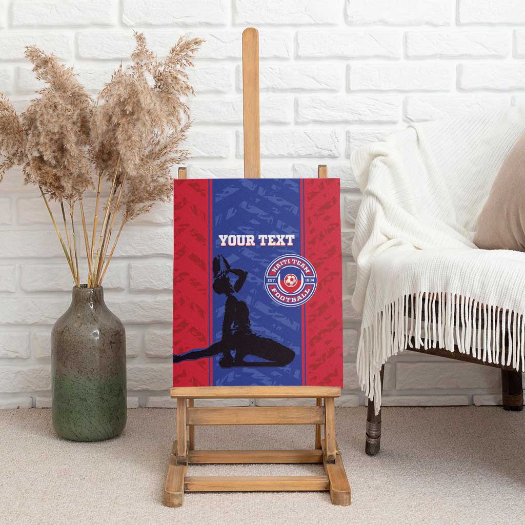 Custom Afro Haiti Football Canvas Wall Art Nou fe - Pou Ayiti - Pou Drapo a - Pou peyi a - African Pride