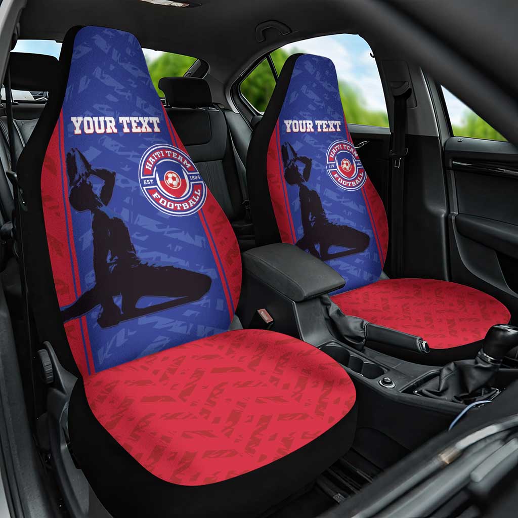 Custom Afro Haiti Football Car Seat Cover Nou fe - Pou Ayiti - Pou Drapo a - Pou peyi a - African Pride