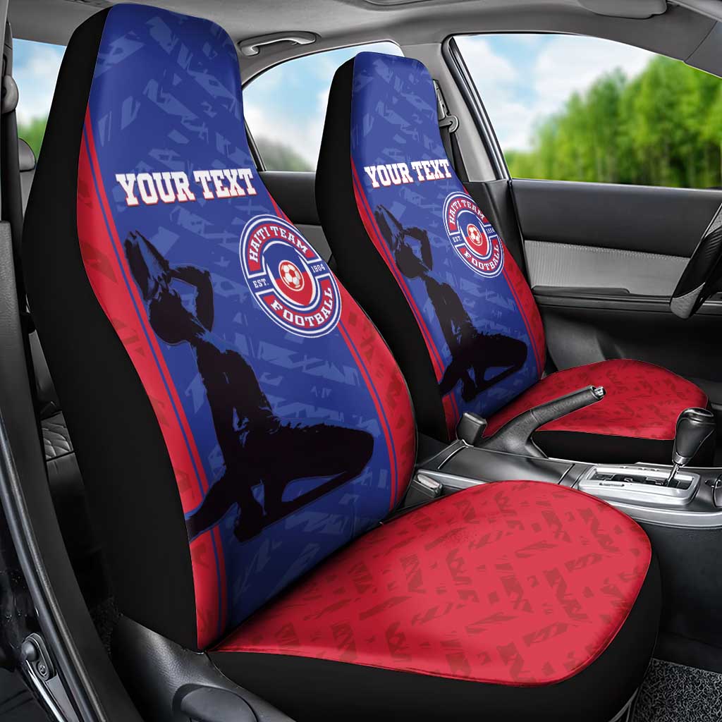 Custom Afro Haiti Football Car Seat Cover Nou fe - Pou Ayiti - Pou Drapo a - Pou peyi a - African Pride