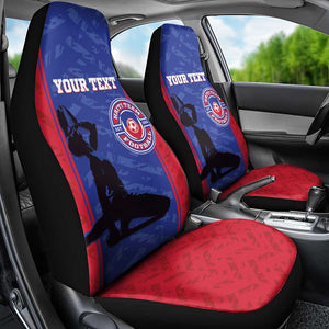Custom Afro Haiti Football Car Seat Cover Nou fe - Pou Ayiti - Pou Drapo a - Pou peyi a - African Pride