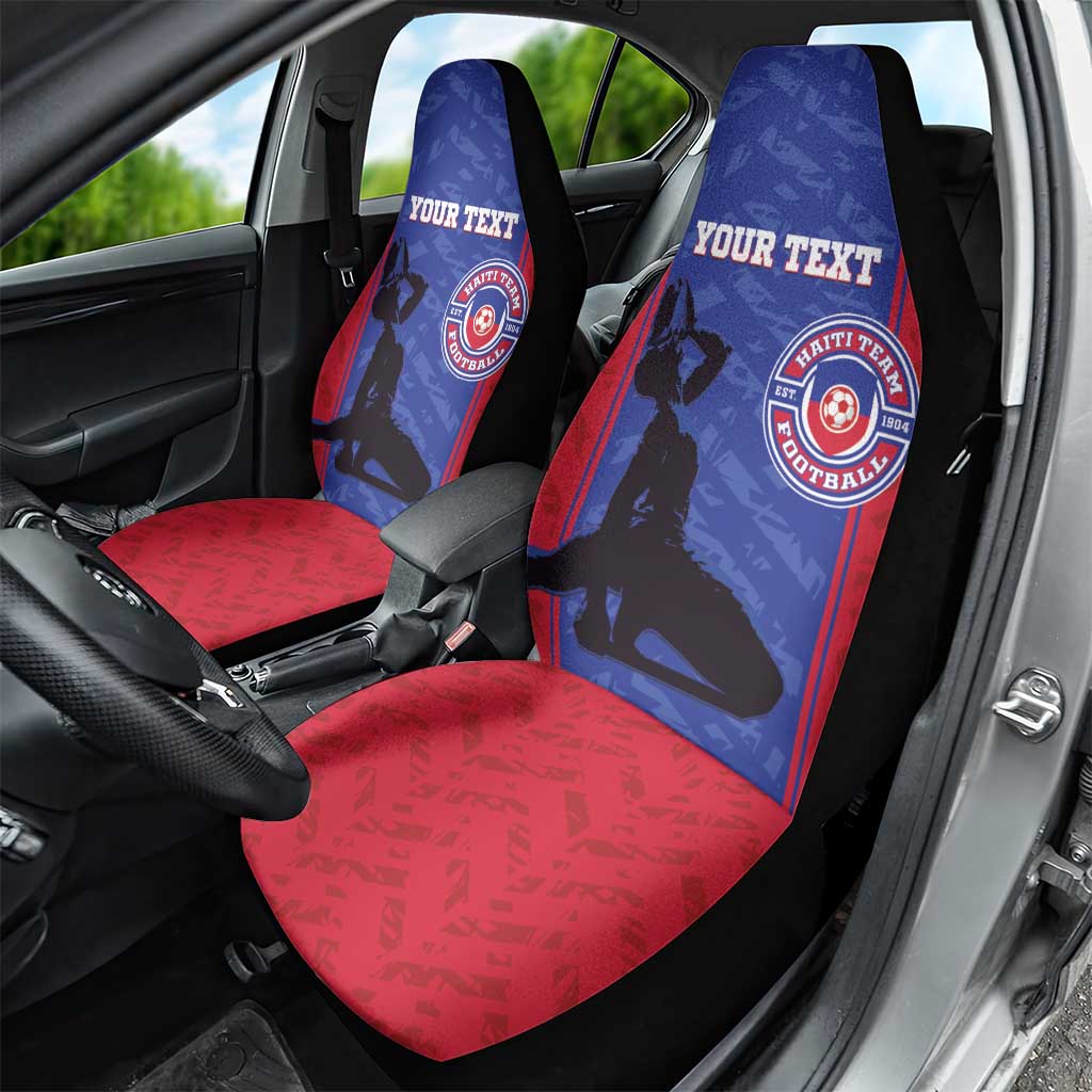 Custom Afro Haiti Football Car Seat Cover Nou fe - Pou Ayiti - Pou Drapo a - Pou peyi a - African Pride