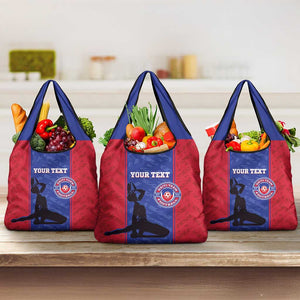 Custom Afro Haiti Football Grocery Bag Nou fe - Pou Ayiti - Pou Drapo a - Pou peyi a - African Pride
