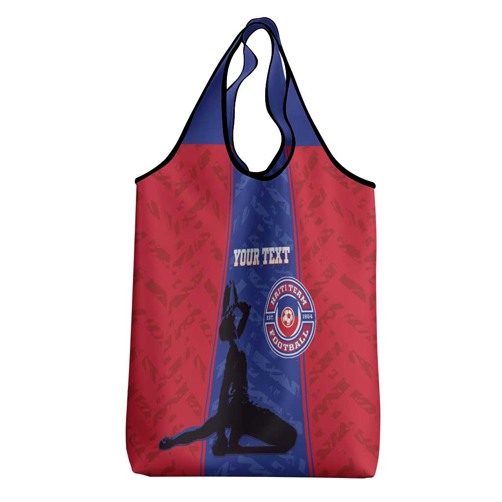Custom Afro Haiti Football Grocery Bag Nou fe - Pou Ayiti - Pou Drapo a - Pou peyi a - African Pride