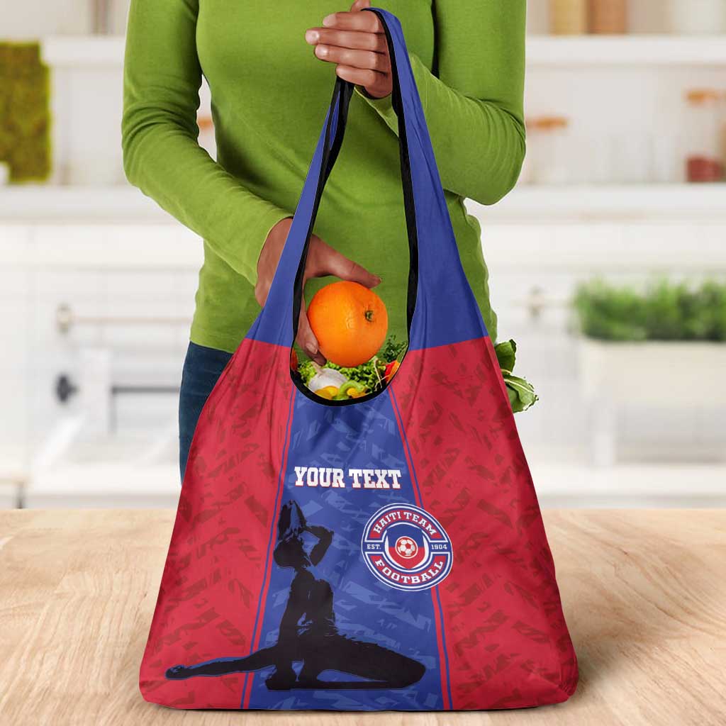 Custom Afro Haiti Football Grocery Bag Nou fe - Pou Ayiti - Pou Drapo a - Pou peyi a - African Pride