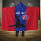 Custom Afro Haiti Football Hooded Blanket Nou fe - Pou Ayiti - Pou Drapo a - Pou peyi a - African Pride