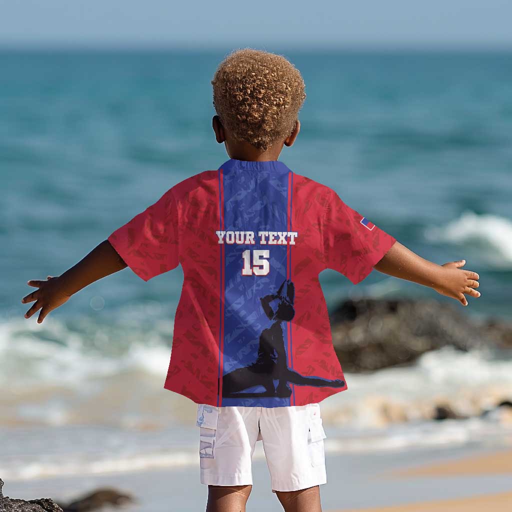 Custom Afro Haiti Football Kid Hawaiian Shirt Nou fe - Pou Ayiti - Pou Drapo a - Pou peyi a - African Pride