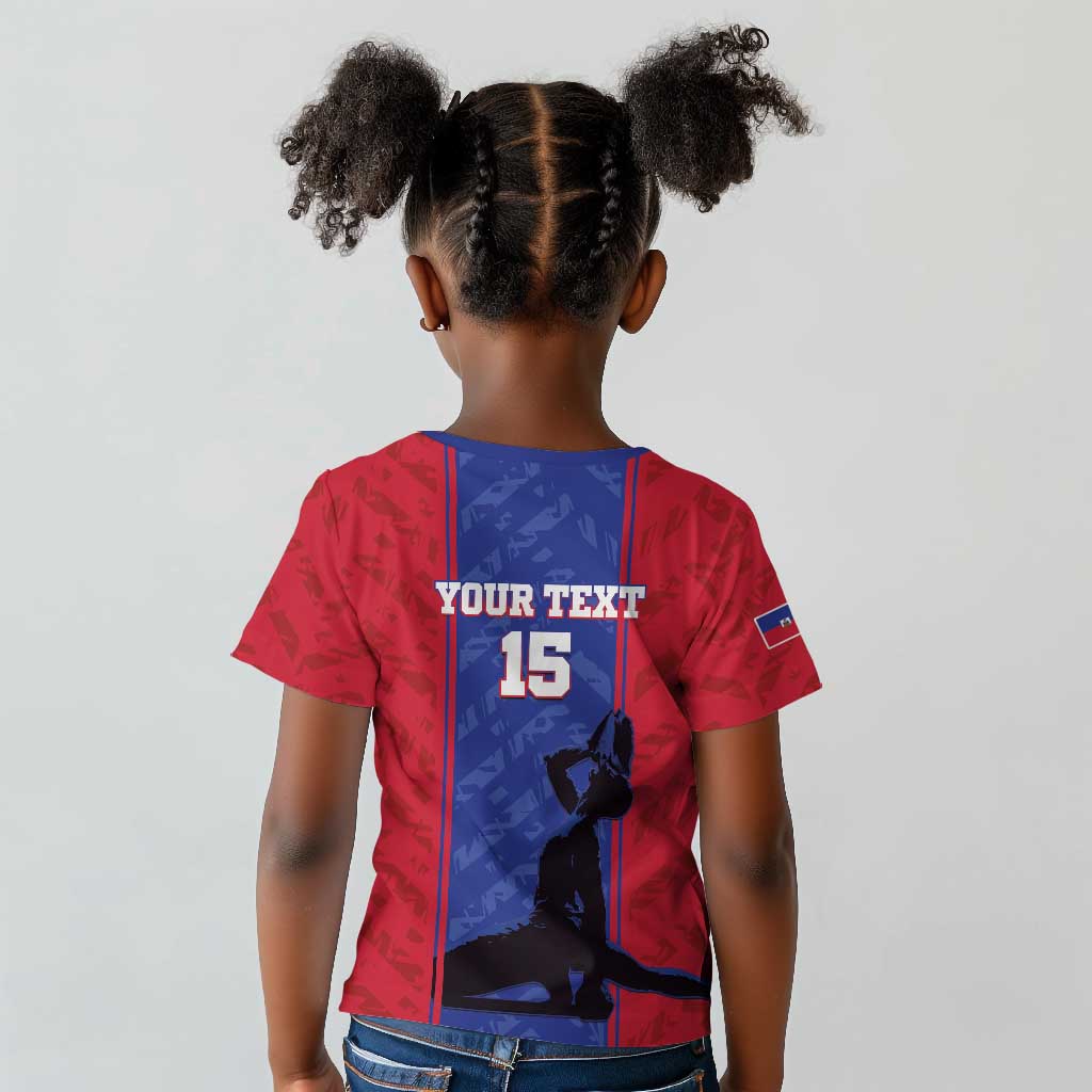 Custom Afro Haiti Football Kid T shirt Nou fe - Pou Ayiti - Pou Drapo a - Pou peyi a - African Pride