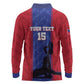 Custom Afro Haiti Football Long Sleeve Polo Shirt Nou fe - Pou Ayiti - Pou Drapo a - Pou peyi a - African Pride