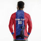 Custom Afro Haiti Football Long Sleeve Polo Shirt Nou fe - Pou Ayiti - Pou Drapo a - Pou peyi a - African Pride