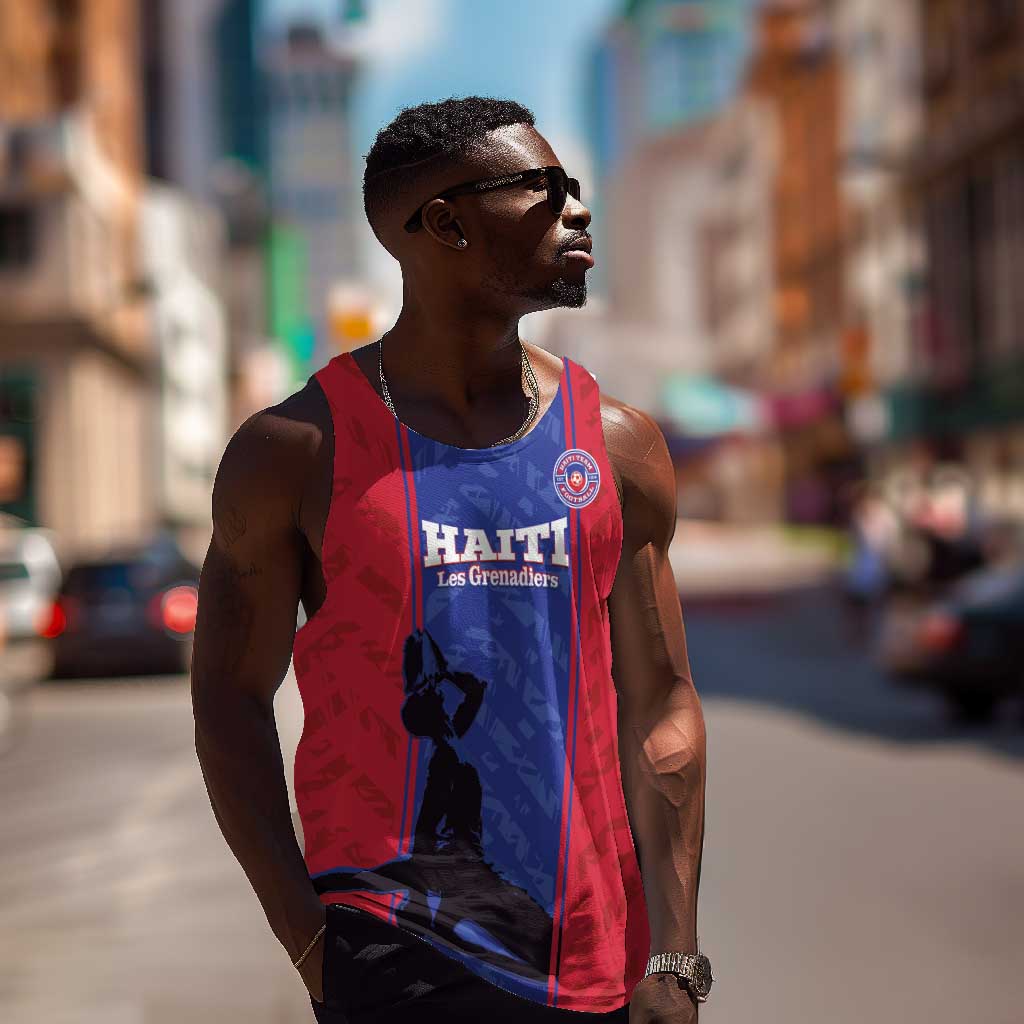 Custom Afro Haiti Football Men Tank Top Nou fe - Pou Ayiti - Pou Drapo a - Pou peyi a - African Pride
