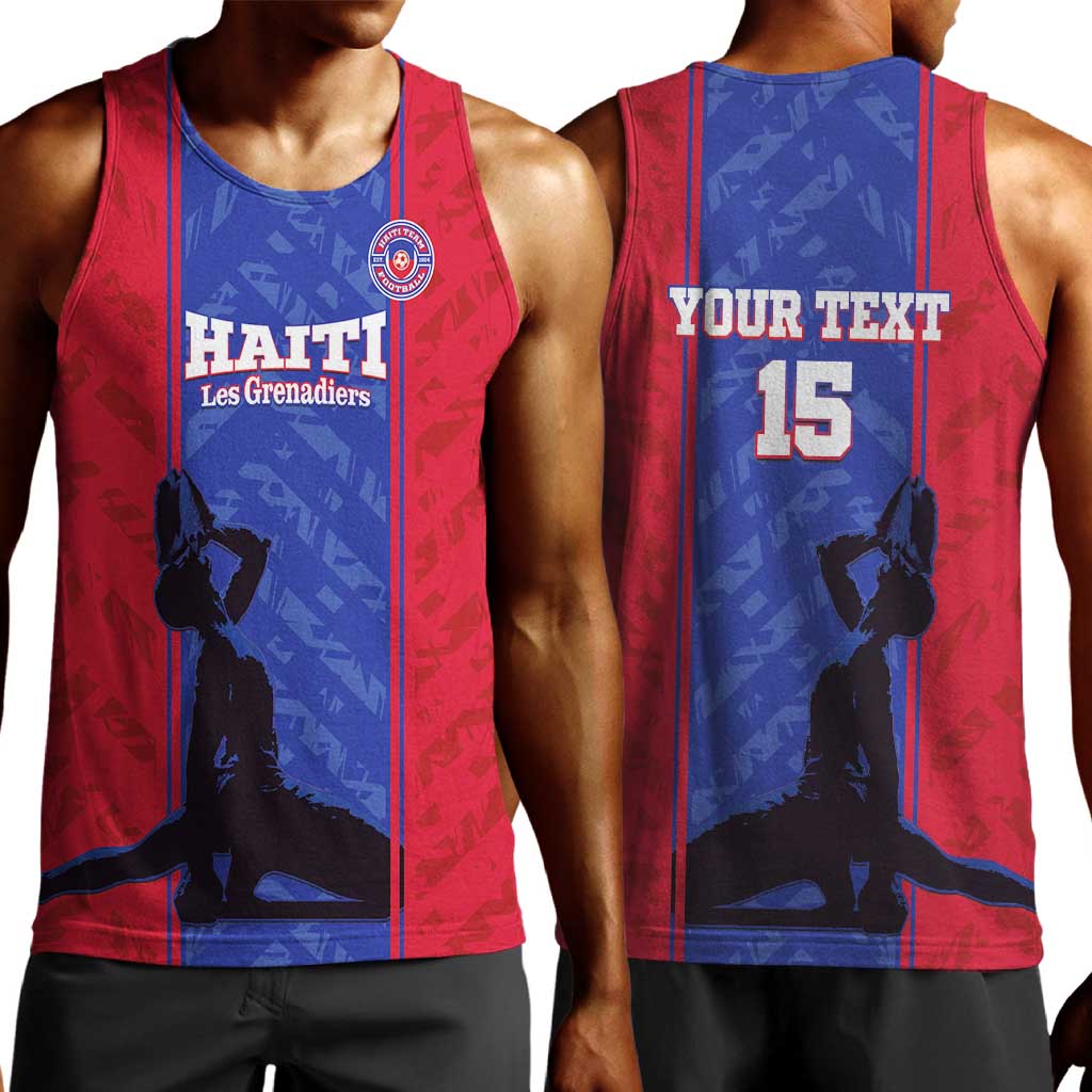 Custom Afro Haiti Football Men Tank Top Nou fe - Pou Ayiti - Pou Drapo a - Pou peyi a - African Pride