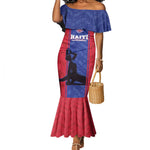 Custom Afro Haiti Football Mermaid Dress Nou fe - Pou Ayiti - Pou Drapo a - Pou peyi a - African Pride
