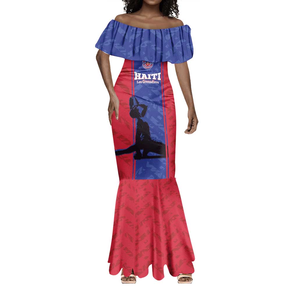 Custom Afro Haiti Football Mermaid Dress Nou fe - Pou Ayiti - Pou Drapo a - Pou peyi a - African Pride